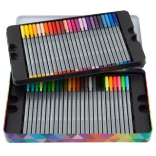 Estuche Metálico 50 Micropuntas Acuarelables STAEDTLER Triplus Vista