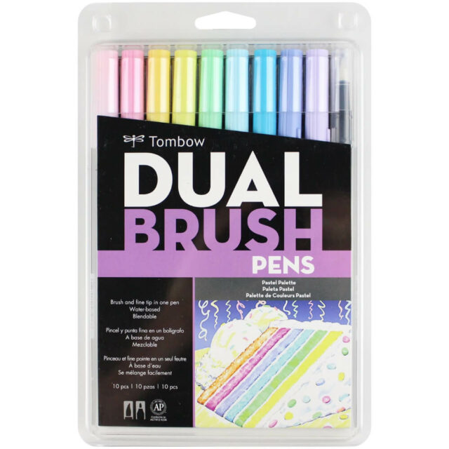 Set de 10 Marcadores Acuarelables Doble Punta Tombow Dual Brush Pens - Pasteles