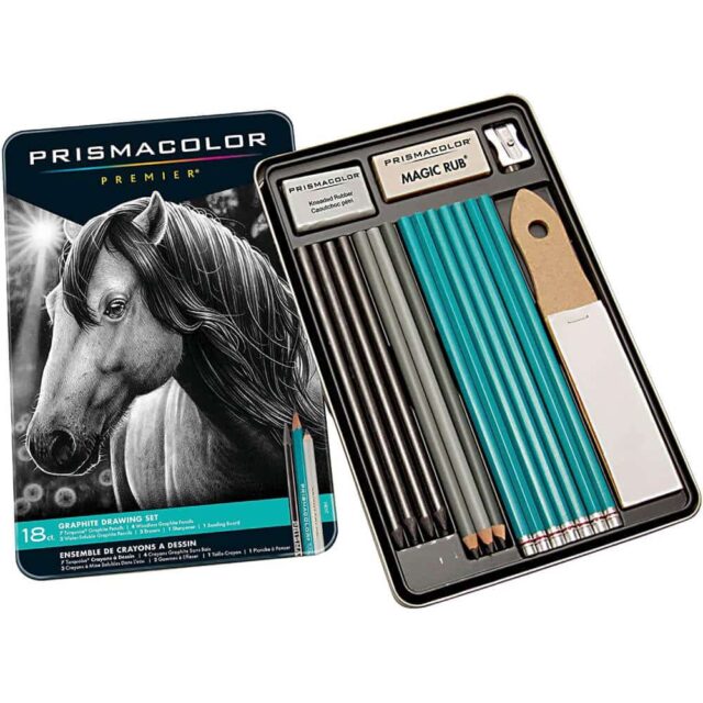 Set 18 Piezas con Lápices de Dibujo Prismacolor Premier Turquoise y Accesorios Vista