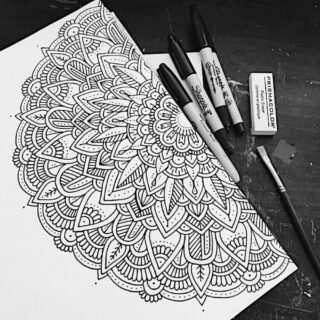 Marcador Permanente Sharpie Fine Negro Mandala