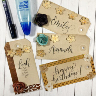 Rotulador Negro Punta Pincel Tombow Fudenosuke Tarjetas Mono Aqua