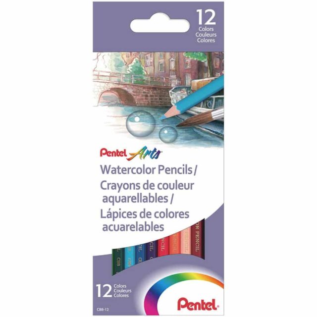 Set 12 Lápices de Color Acuarelables Pentel Arts