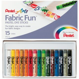 Set 15 Pasteles en Barra para Tela Pentel Arts Fabric Fun