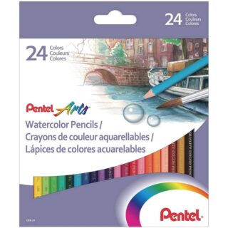 Set 24 Lápices de Color Acuarelables Pentel Arts