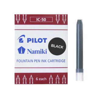 Cajita de 6 Recargas Color Negro para Pluma Fuente PILOT IC-50