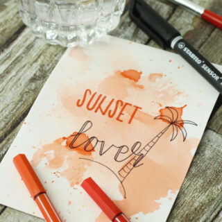 Estuche Metálico de 50 Marcadores Acuarelables STABILO Pen 68 Sunset