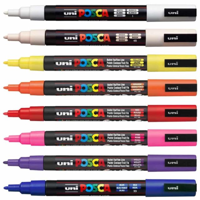 Set 16 Marcadores de Pintura Acrílica uni-POSCA PC-3M Colores 1