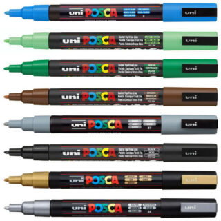 Set 16 Marcadores de Pintura Acrílica uni-POSCA PC-3M Colores 2