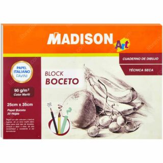 Block de Papel Marfil para Bocetos con 10 Hojas (25 x 35 cm) MADISON FAVINI - 90 g-m²