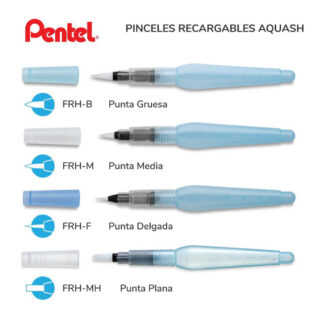 Pinceles Recargables con Depósito de Agua Aquash Brush Pentel Arts Tipos