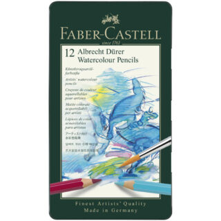Set 12 Lápices de Colores Acuarelables Calidad Profesional Faber-Castell Albrecht Dürer Lata