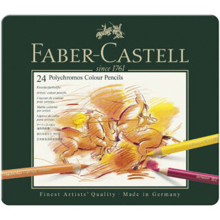 Set 24 Lápices de Colores Calidad Profesional para Artistas Faber Castell Polychromos Lata