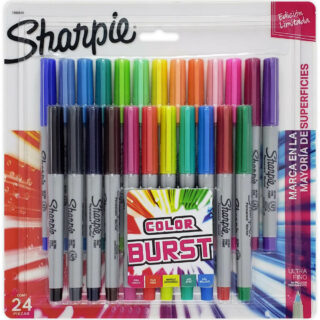Set 24 Micropuntas Permanentes Sharpie Ultra Fine Color Burst Edición Limitada