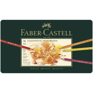 Set 36 Lápices de Colores Calidad Profesional para Artistas Faber Castell Polychromos Lata