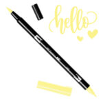 Marcador Acuarelable Doble Punta Tombow Dual Brush Pen - Amarillo Bebe 090