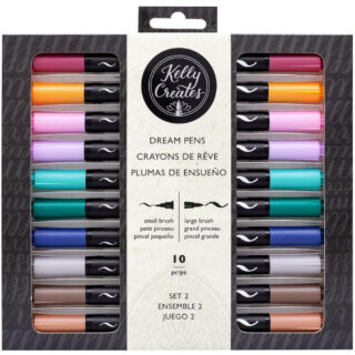 Set 10 Plumas de Ensueño Doble Punta Pincel Kelly Creates »Pradera«