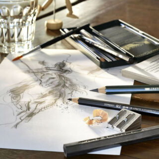 Set 5 Lápices de Grafito Acuarelables Faber-Castell Uso