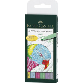 Set 6 Marcadores Punta Pincel Faber Castell PITT Artist Brush Pastel