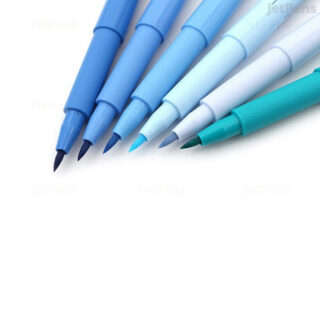 Set 6 Marcadores Punta Pincel Faber Castell PITT Artist Brush Tonos de Azul Punta