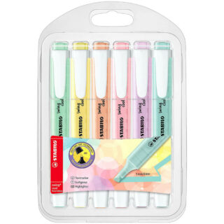 Set 6 Resaltadores STABILO Swing Cool Pastel