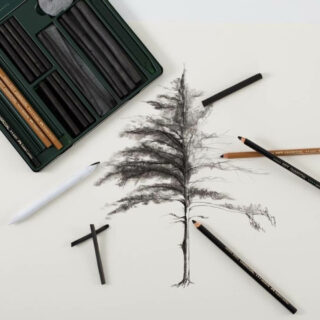 Set de Dibujo PITT Carboncillos Charcoal Faber-Castell Uso