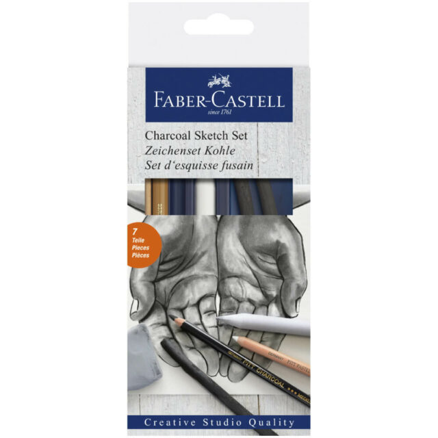 Set de Dibujo con Carboncillo Charcoal de 7 Piezas Faber-Castell Creative Studio