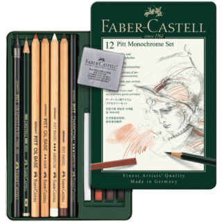 Set de Dibujo de 12 Piezas PITT Monochrome Faber-Castell Interior