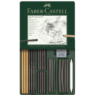 Set de Dibujo de 24 Piezas PITT Carboncillos Charcoal Faber-Castell Vista