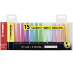 Set de Escritorio 15 Colores Surtidos Resaltadores STABILO BOSS Edición Limitada