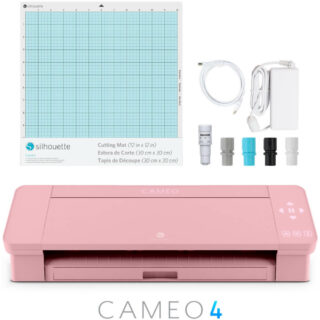 Máquina de Corte Silhouette CAMEO® 4 con Bluetooth, Tapete de Corte y AutoBlade 2 - Rosa