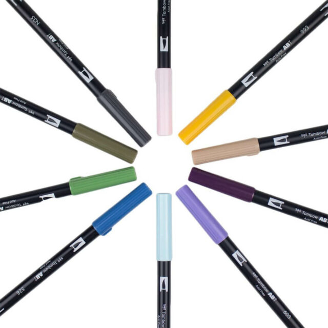 Set 10 Marcadores Tombow Dual Brush Pens Paleta Flora del Desierto Colores