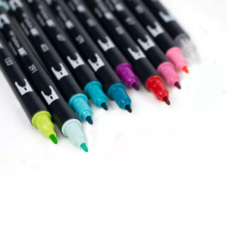 Set 10 Marcadores Tombow Dual Brush Pens Paleta Tropical Puntas