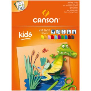 Bloc de Cartulina de Colores CANSON con 10 Hojas de 120 g Tamaño 24 x 32 cmBloc de Cartulina de Colores CANSON con 10 Hojas de 120 g Tamaño 24 x 32 cm