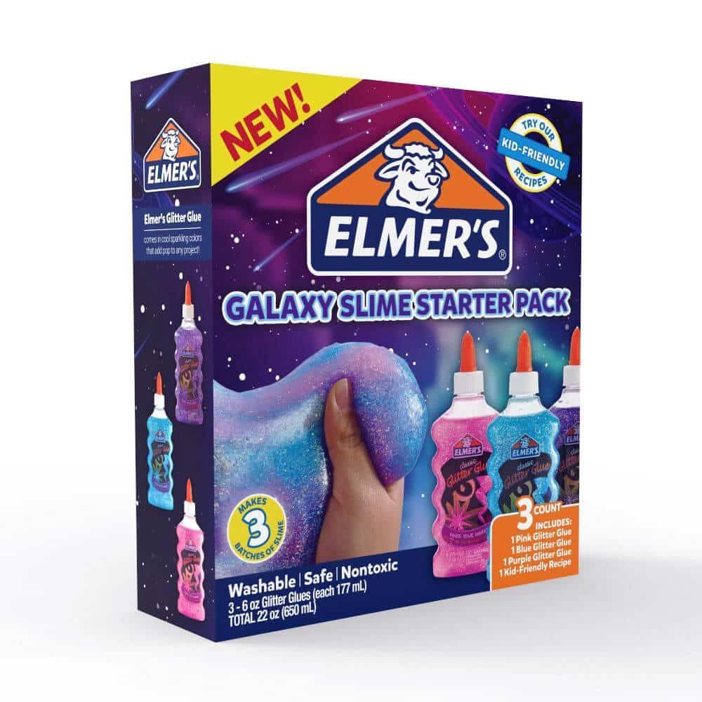 Kit Inicial para Crear Slime Colores Galaxia Elmer's Lado