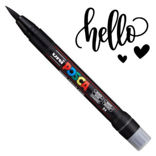 Marcador Punta Pincel de Pintura Acrílica uni-POSCA PCF-350 Negro Black