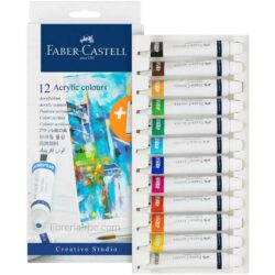 Pintura Acrílica Faber-Castell Creative Studio, Set de 12 Colores en Tubos de 20 ml