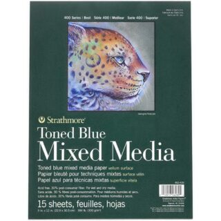 Block de Papel Mixed Media Tono Azul Strathmore Serie 400 (22.9 x 30.5 cm)