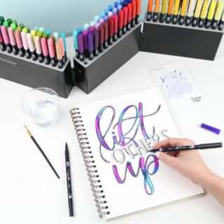 Estuche 108 Marcadores Acuarelables Doble Punta Tombow Dual Brush Pens Lettering