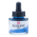 Frasco de Acuarela Líquida ECOLINE 30 ml – Azul Ultra Mar Claro 505