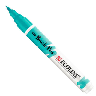Marcador Punta Pincel de Acuarela Líquida ECOLINE - Azul Turquesa 522