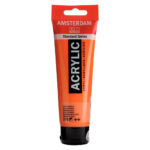 Tubo 120 ml Pintura Acrílica AMSTERDAM – Serie Estándar – Anaranjado Azo 276