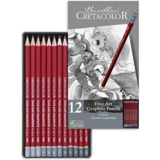 Estuche Metálico 12 Lápices de Grafito para Bellas Artes CRETACOLOR Cleos Principal