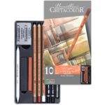 Estuche Metálico con 10 Piezas para Dibujo CRETACOLOR Artino