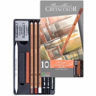 Estuche Metálico con 10 Piezas para Dibujo CRETACOLOR Artino