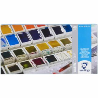 Estuche Metálico de Acuarelas Van Gogh con 48 colores en Pastillas