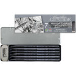 Estuche Metálico de Bolsillo con 6 Lápices de Grafito Puro + Borrador Monolith CRETACOLOR Principal