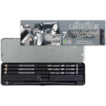 Estuche Metálico de Bolsillo con 7 Piezas NERO Deep Black CRETACOLOR