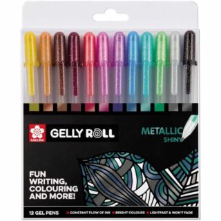 Set 12 Bolígrafos Gel Brillantes Sakura Gelly Roll Metallic