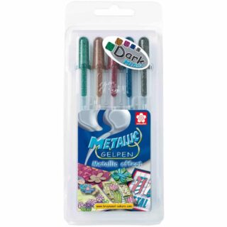 Set 5 Bolígrafos Gel Brillantes Sakura Gelly Roll Dark Metallic
