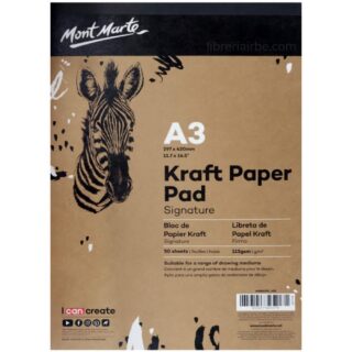 Bloc de Papel Kraft Mont Marte Signature con 50 Hojas de 115 g Tamaño A3